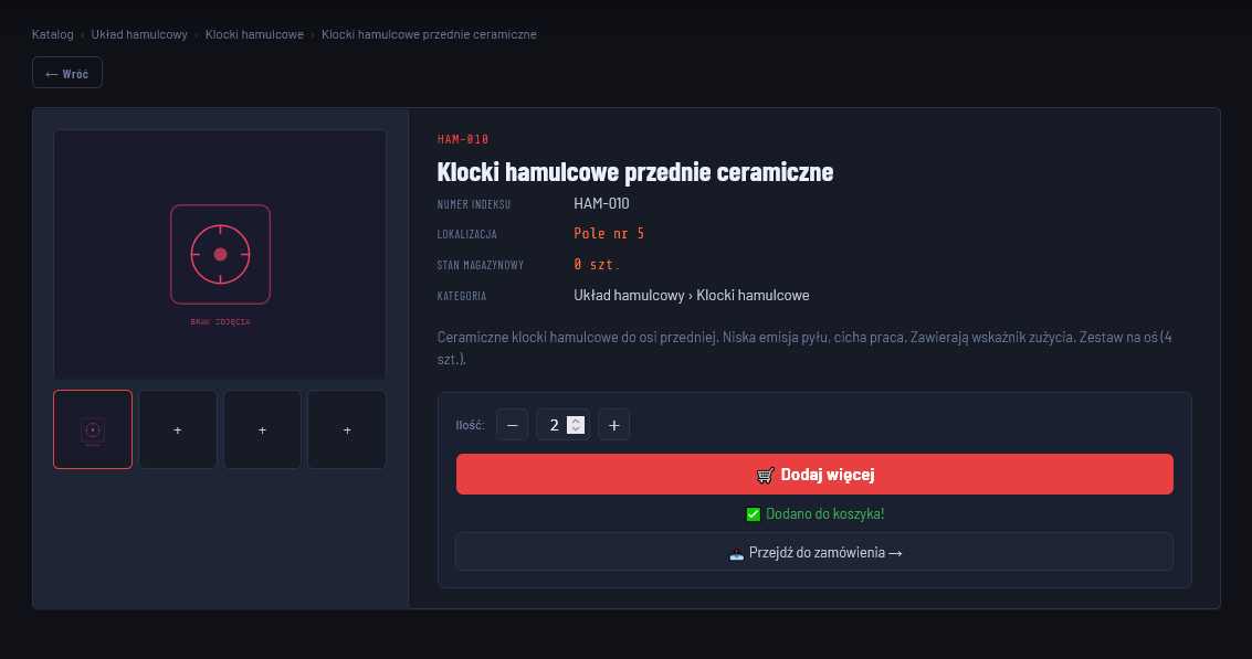 Partscat - system zarządzania częściami zamiennymi