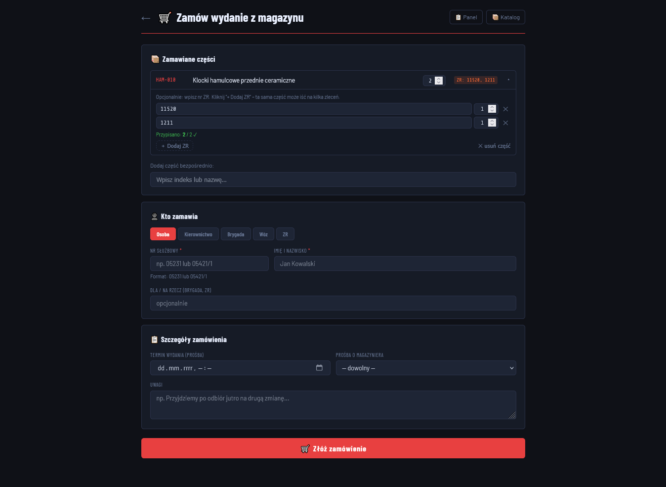 Partscat - system zarządzania częściami zamiennymi